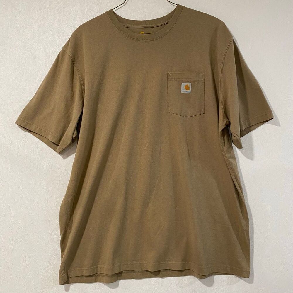 Carhartt Pocket T-Shirt 2XL Tall Original Fit Brown Workwear Logo Tee Men’s
